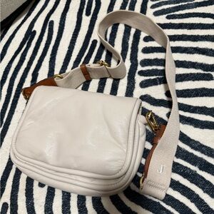 Zara Cream Crossbody Bag with Tan Accents